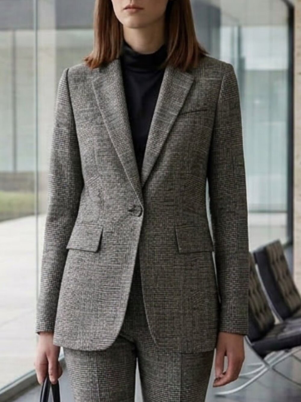 Whistles Women's Glen Plaid Blazer Size 2 US